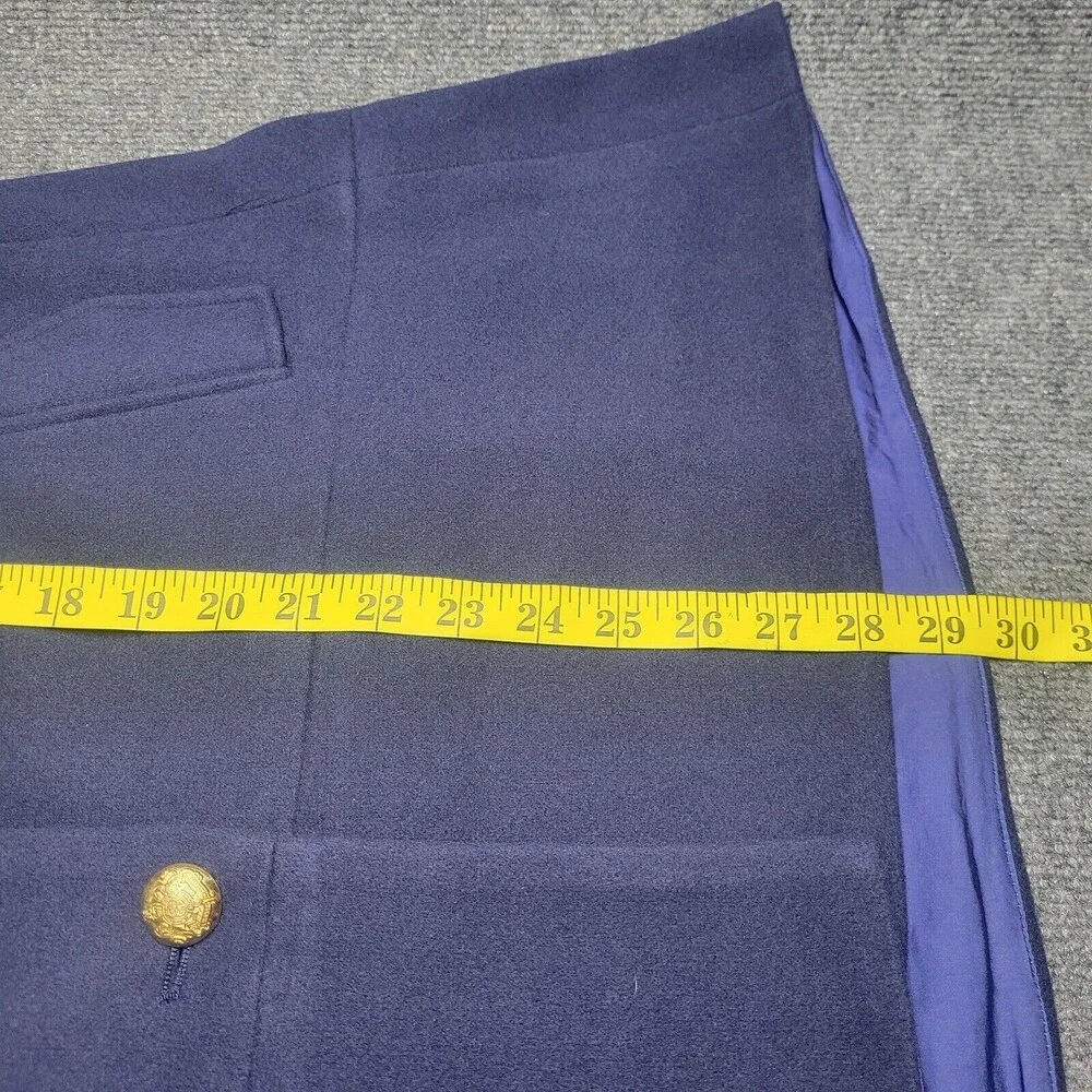 LOGO by Lori Goldstein Legacy Double Knit Coat Medium Size Blue Jacket w Pockets